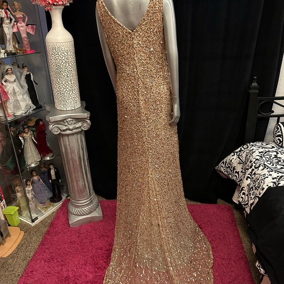 Adrianna Papell Gold Sequin Dress - Picture 2 of 4